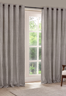 Hebden Eyelet, Grey - Ready Made Curtains